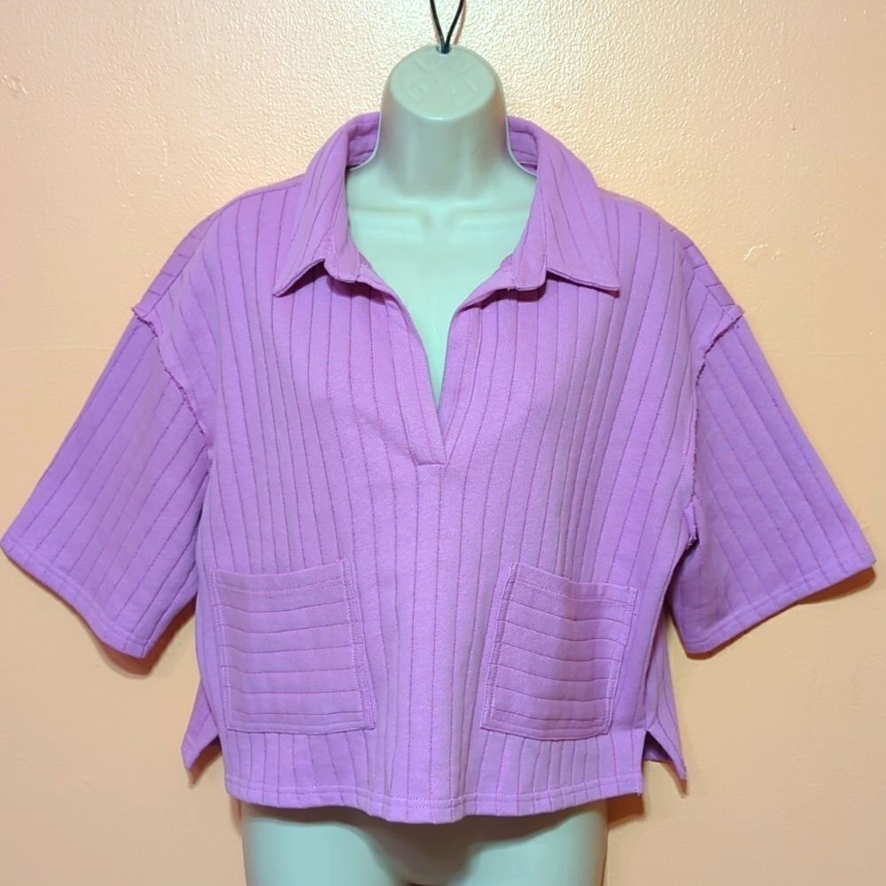REVOLVE - Line & Dot Bexley Collard Top in Lilac Purple L